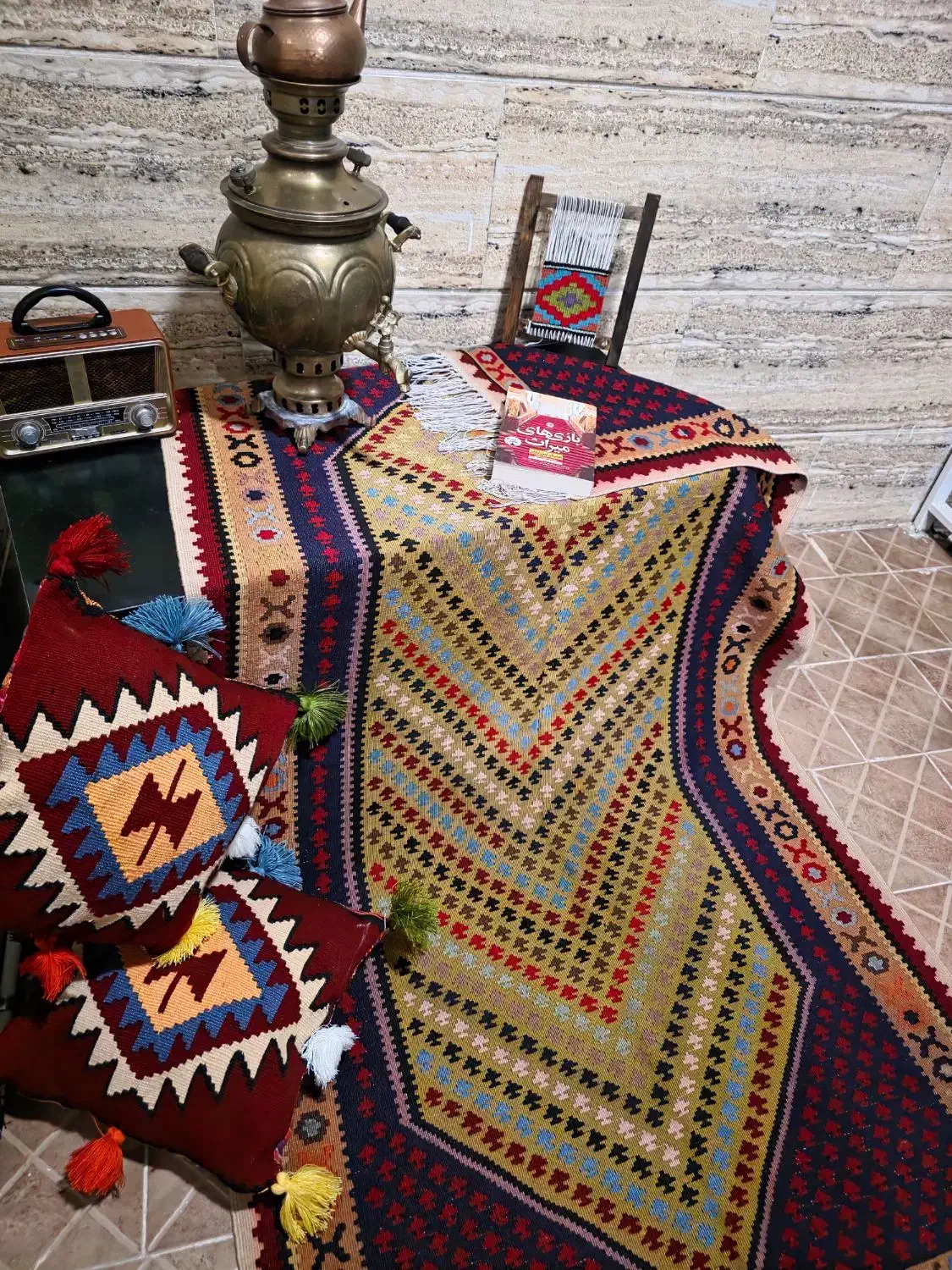 گلیم دستبافت دورو.کوسن .سردری گلیمی وپادری|گلیم، جاجیم، گبه|تهران, چیتگر شمالی|دیوار
