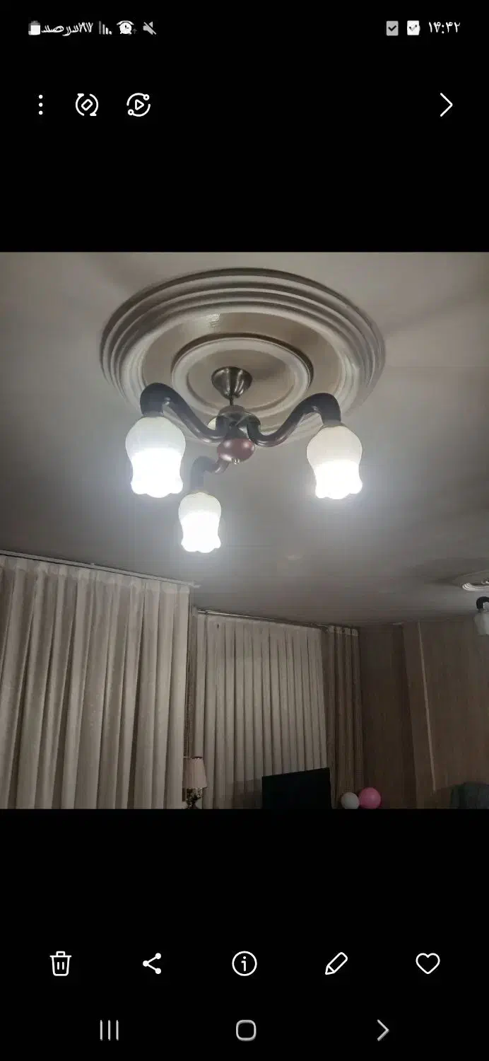 دوعدد لوستر سالم|لوستر و چراغ آویز|الوند, |دیوار