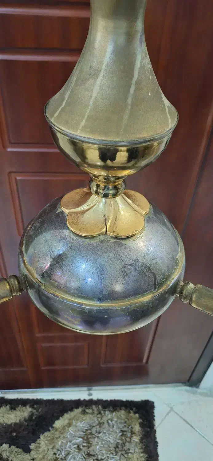 لوستر برنزی ۶ شعله|لوستر و چراغ آویز|کرج, باغستان|دیوار