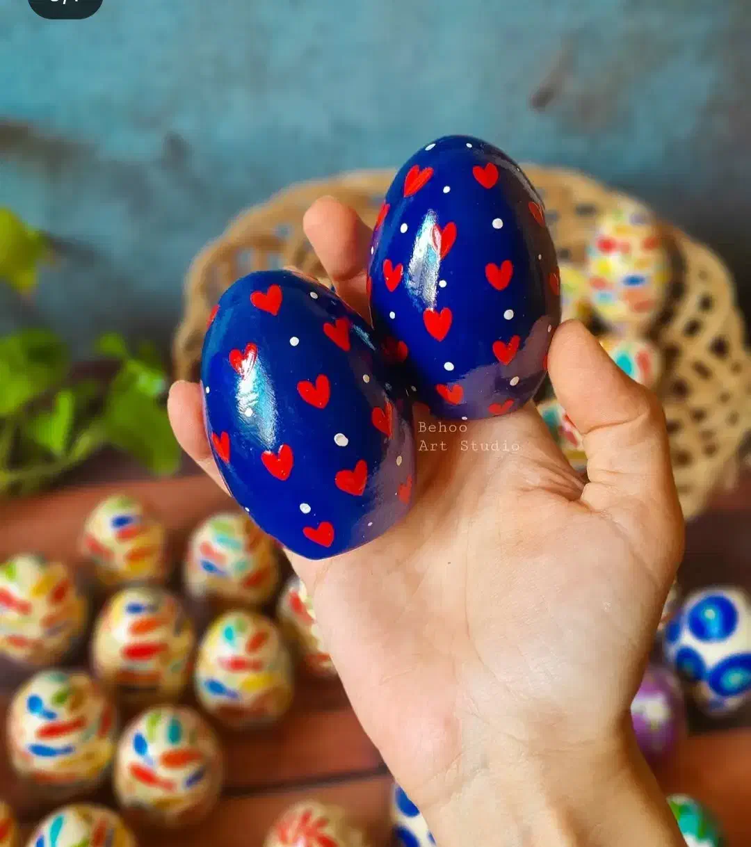 تخم مرغ رنگی سفالی عید|صنایع دستی و سایر لوازم تزئینی|تهران, بهداشت|دیوار