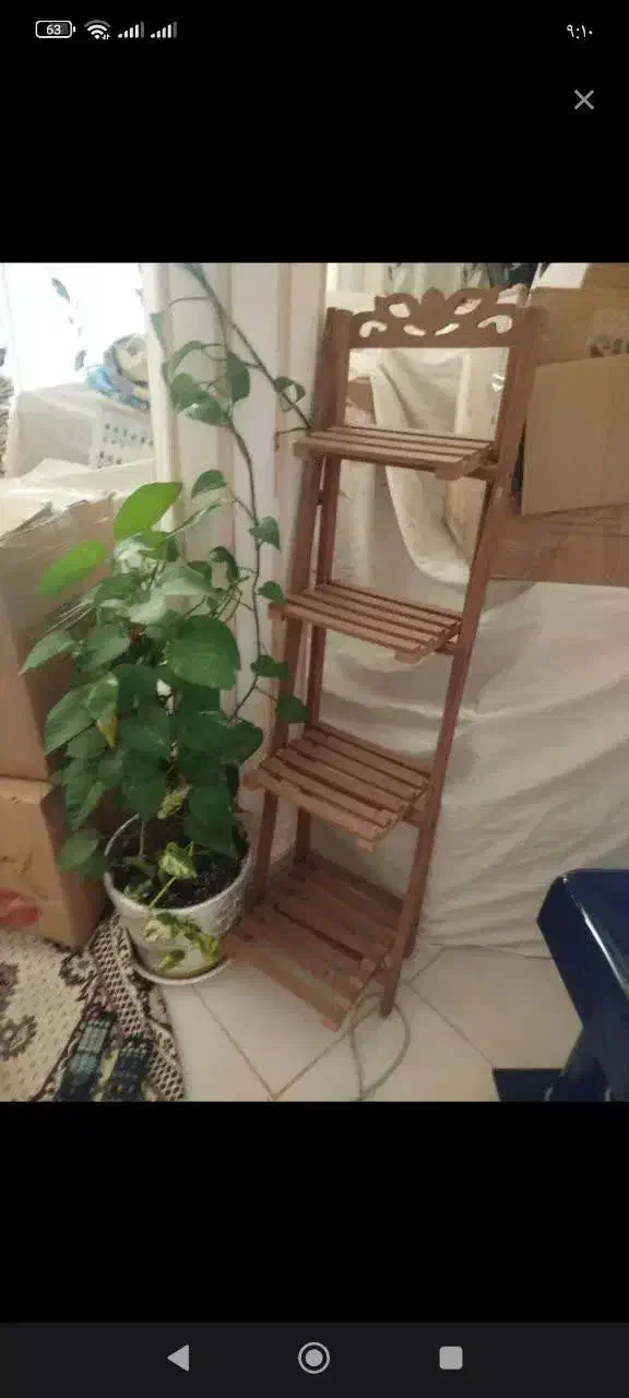 شلف چوبی 4طبقه|کتابخانه، شلف، قفسه‌های دیواری|کاشان, فاز ۲ ناجی آباد|دیوار