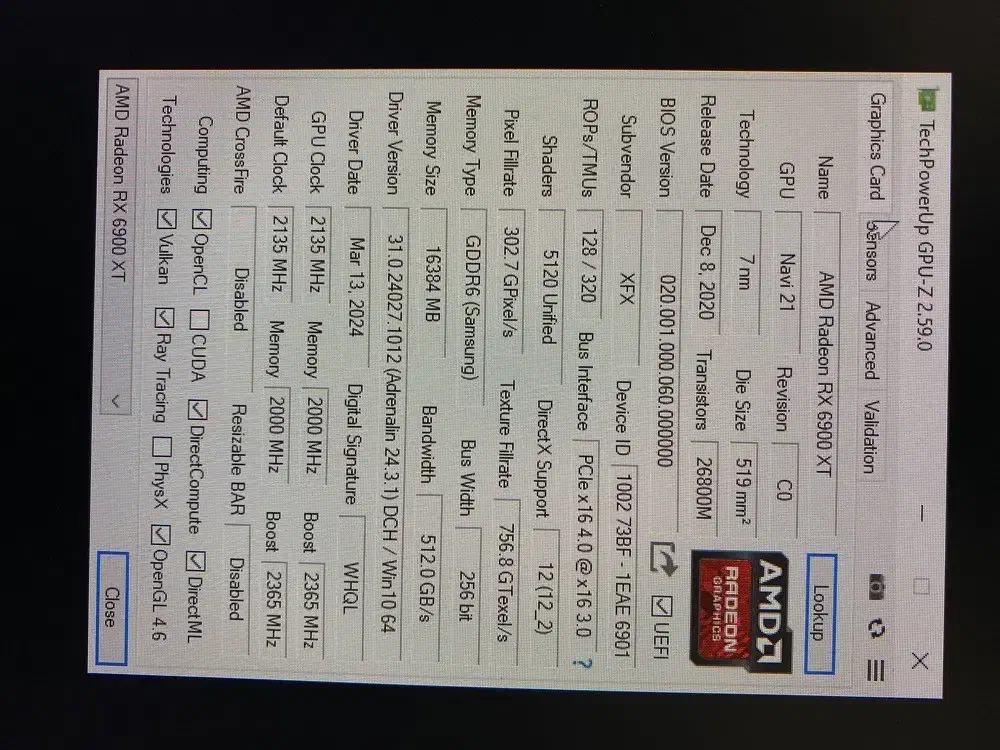 XFX RX 6900XT MERC|قطعات و لوازم جانبی رایانه|مشهد, راهنمایی|دیوار