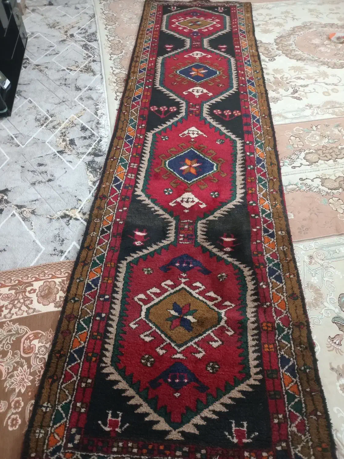 فرش دست باف پشمی یک جفت|فرش|قرچک, باقرآباد|دیوار