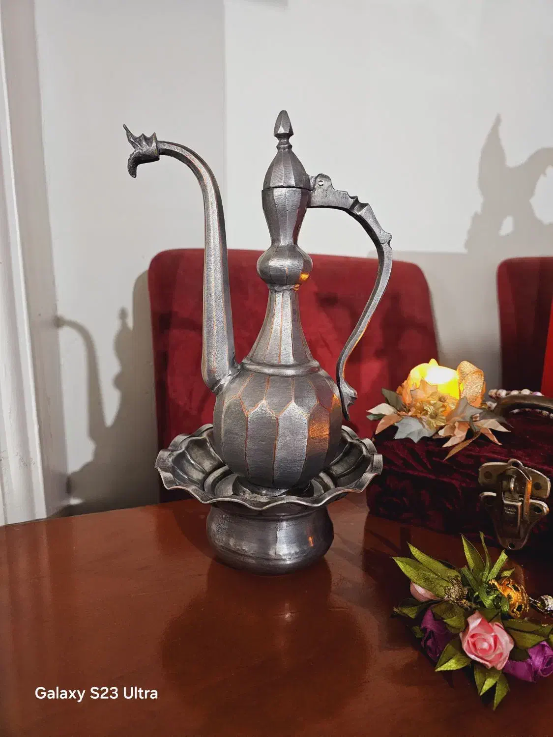 افتابه لگن مسی الماس تراش|کلکسیون اشیاء عتیقه|کرج, اتحاد|دیوار