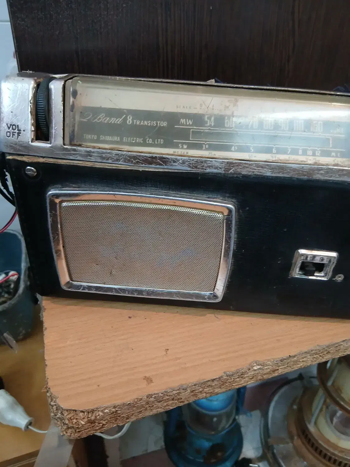 رادیو توشیبا قدیمی دهه ۵۰|کلکسیون اشیاء عتیقه|کبودرآهنگ, |دیوار