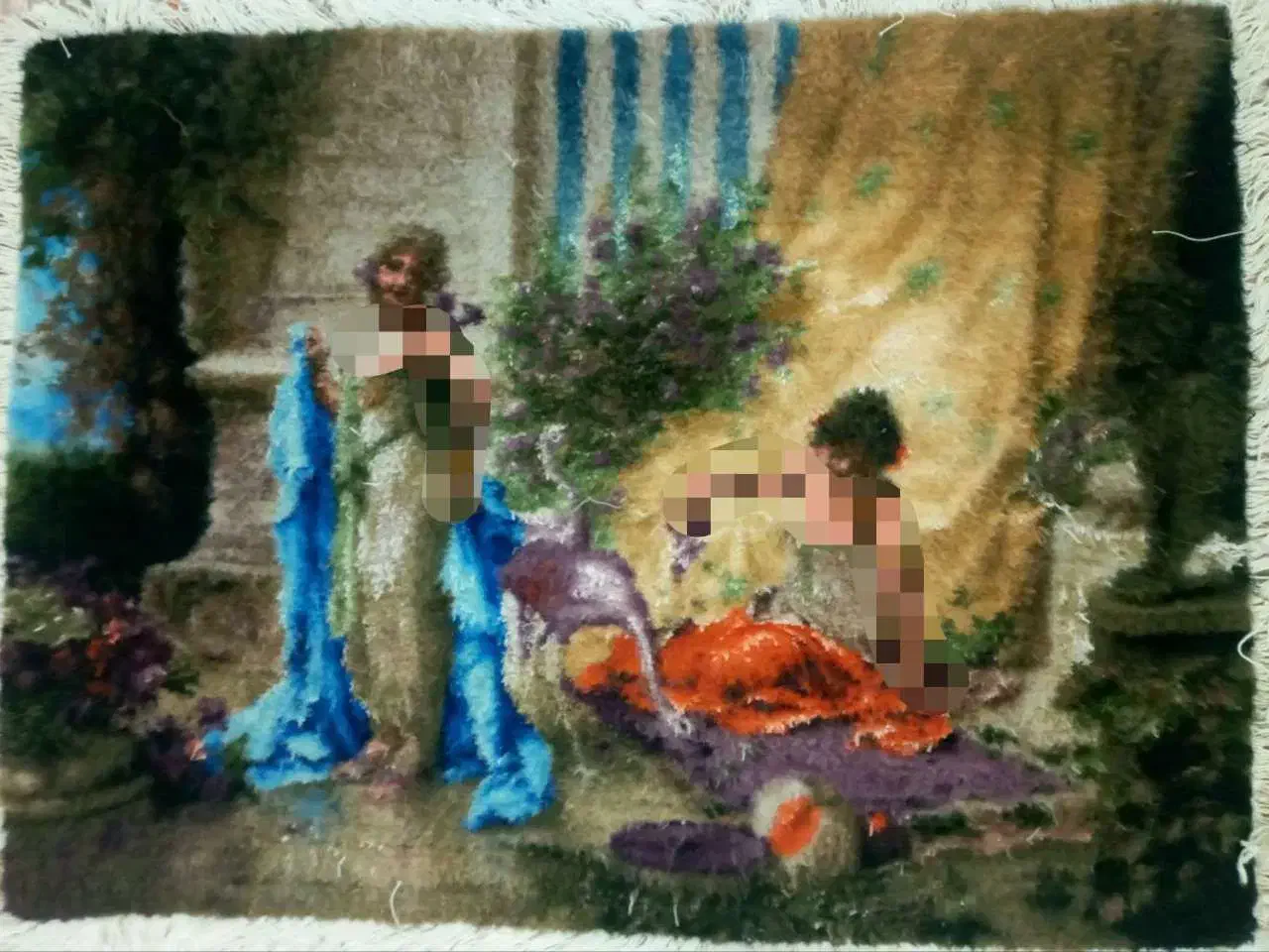 تابلو فرش دختران فلامینگو باز|تابلو فرش|سرعین, |دیوار