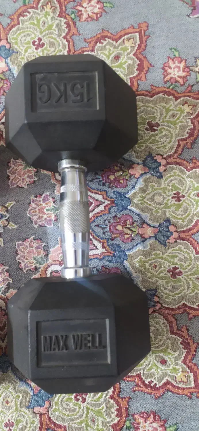 دمبل شش ضلعی 15 کیلویی یک جفت|تجهیزات ورزشی|تهران, اسفندیاری|دیوار