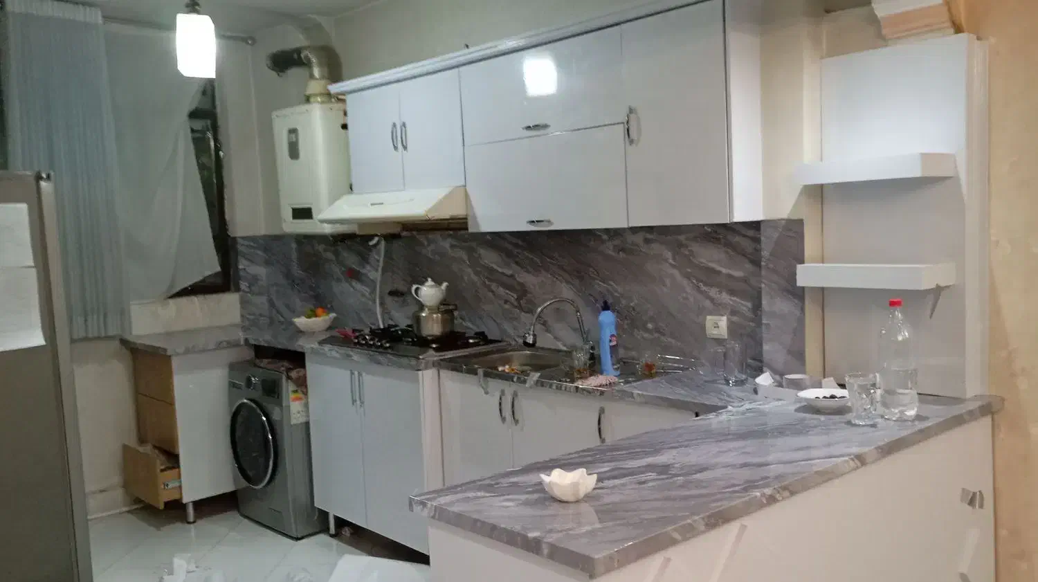 نصب نصاب ماربل ترمو وال برچسب شیشه دودی و کابینت|خدمات پیشه و مهارت|مشهد, چهارچشمه|دیوار