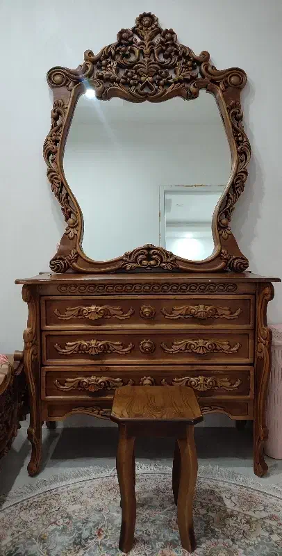 تخت سلطنتی دونفره|تخت و سرویس خواب|مشکیندشت, |دیوار