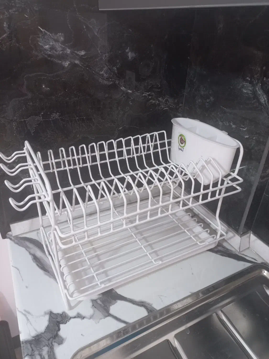 آبچکان دو طبقه سفید|آب‌چکان و نظم‌دهنده ظروف|همدان, |دیوار