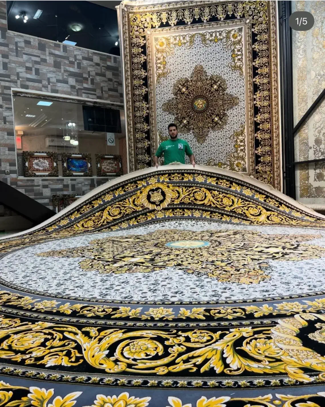 فرش افشان سورمه ای 12متری کد ۲۲۳۵|فرش|شیراز, عادل آباد|دیوار