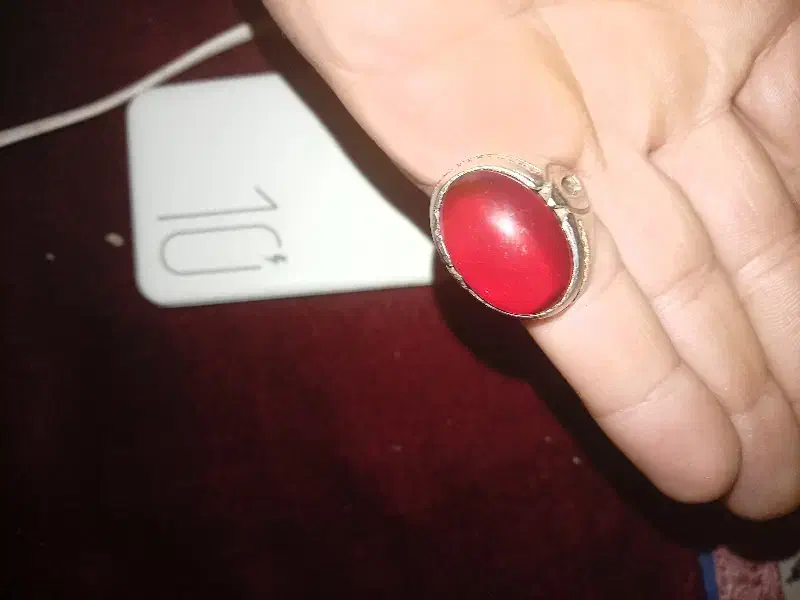 انگشتر نقره بانگین یاقوت یا عقیق|بدلیجات|کرمانشاه, |دیوار