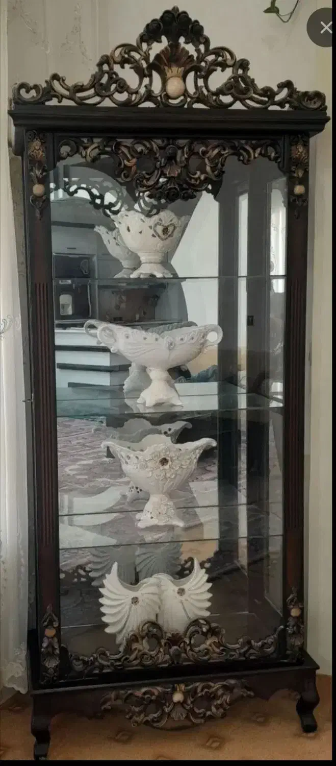 بوفه با دکورها ش|بوفه، ویترین، کنسول|ملکان, |دیوار