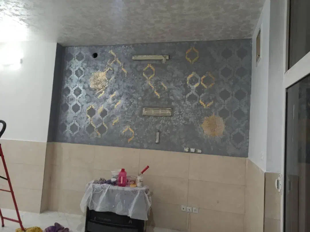 نقاشی ساختمان روغنی پلاستیک ، رنگ کناف|خدمات پیشه و مهارت|اصفهان, چرخاب|دیوار