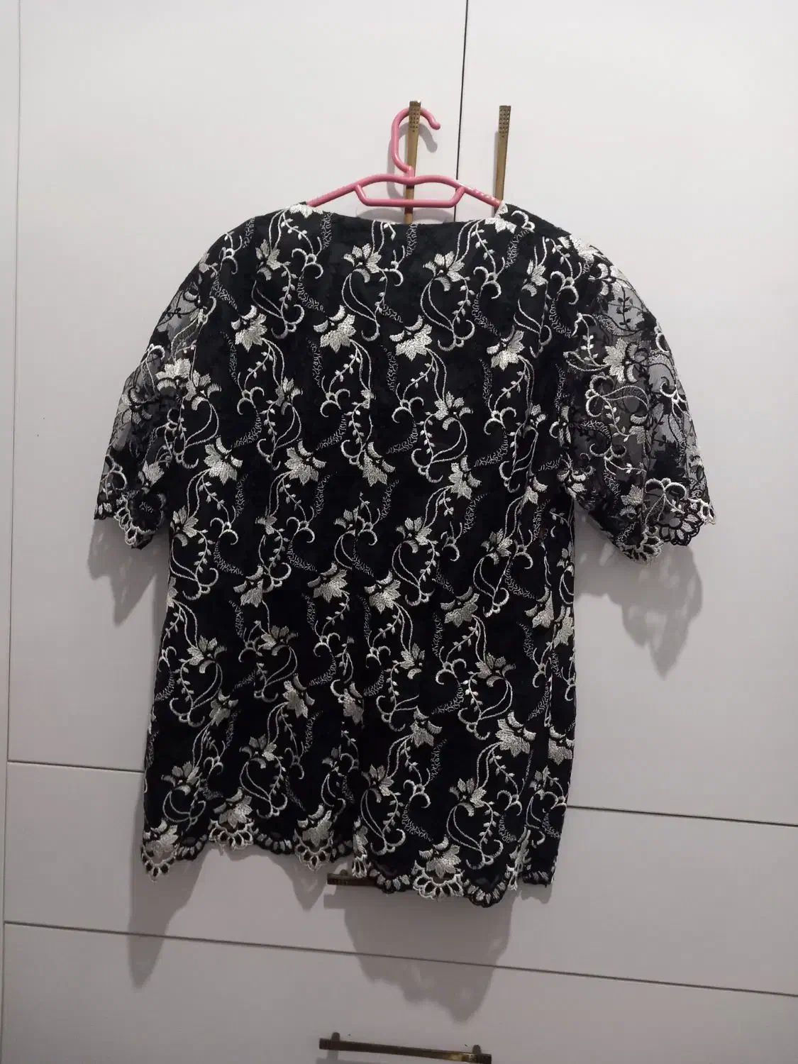 بلوز گیپور مشکی سفید نو|لباس|اسفراین, |دیوار