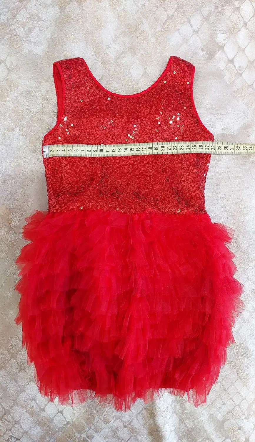 پیراهن یلدایی دخترانه پولکی قرمز|کفش و لباس بچه|گرمدره, |دیوار