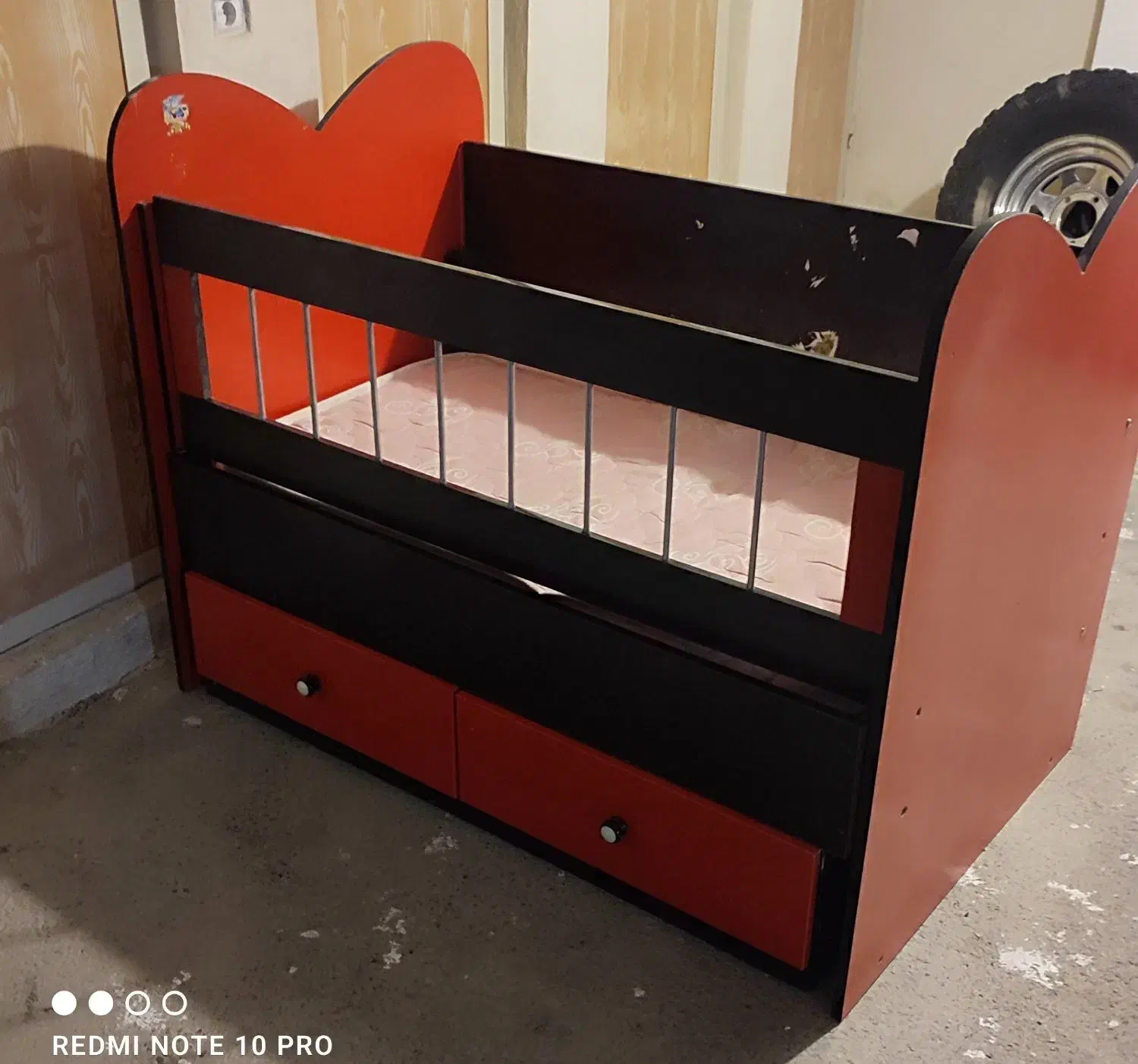 تخت کودک همراه تشک|تخت و سرویس خواب|ایلام, |دیوار