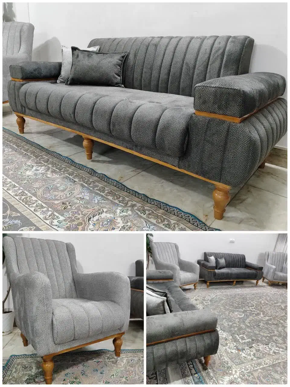 مبل راحتی ۸نفره مناسب جهیزیه|مبلمان خانگی و میز عسلی|قهدریجان, |دیوار