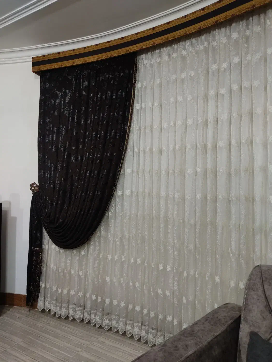 پرده هال یا پذیرایی مناسب خانه وویلا عرض۲/۵|پرده، رانر، رومیزی|قائم‌شهر, |دیوار