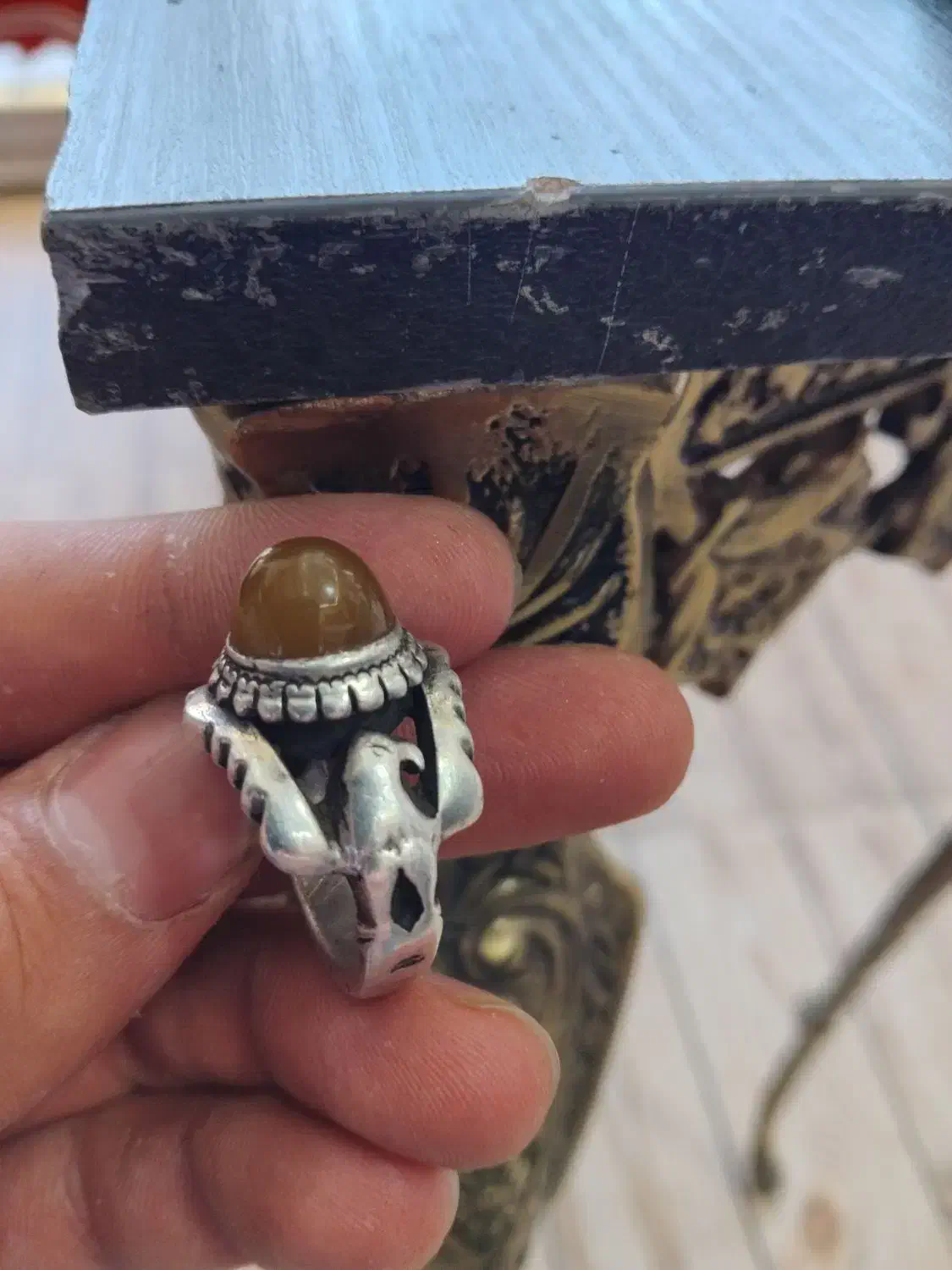 انگشترنقره سینه عقاب|کلکسیون اشیاء عتیقه|قیدار, |دیوار