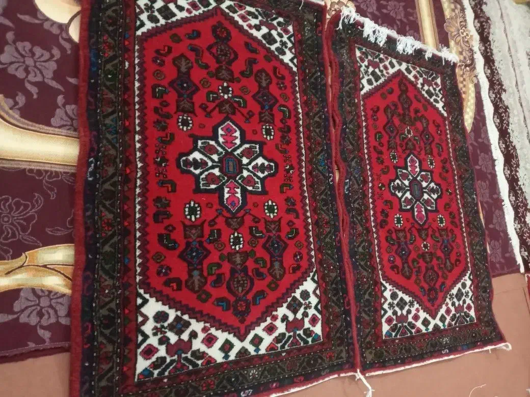 یک جفت فرش زرنیم دستباف|فرش|قیدار, |دیوار