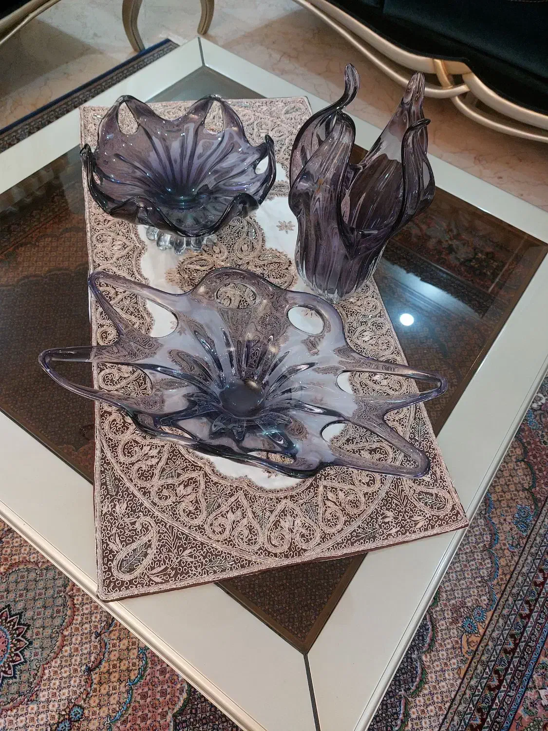 ظروف تزئینی کریستال|صنایع دستی و سایر لوازم تزئینی|تهران, زرکش|دیوار