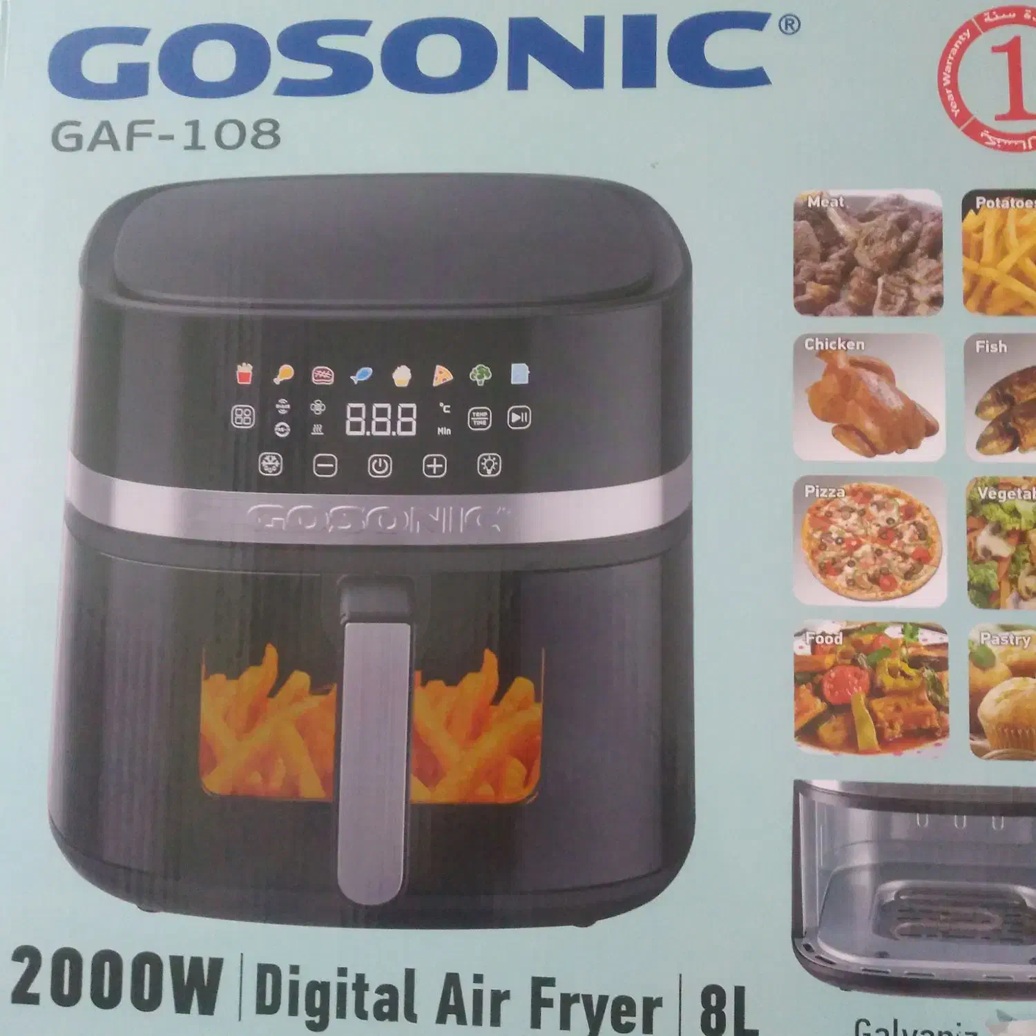 سرخ کن بدون روغن گوسونیک هواپز مدل ۱۰۸|اجاق گاز و لوازم برقی پختوپز|کرمانشاه, |دیوار