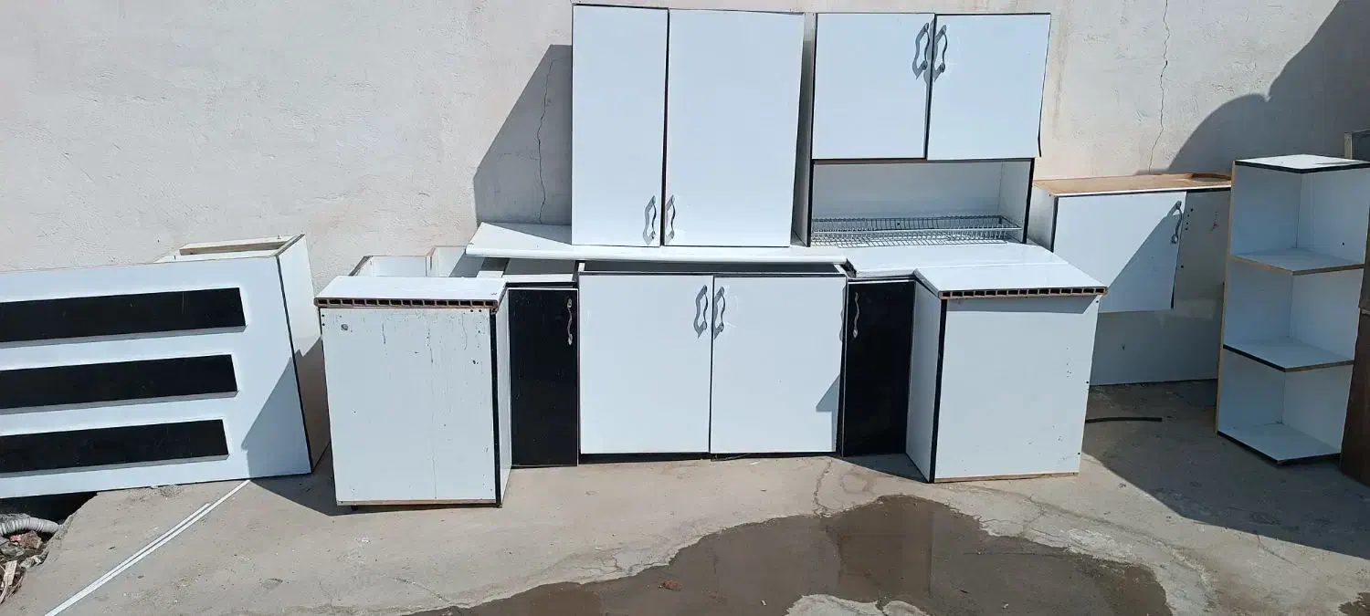آبچکان همراه سه مترکابینت ام دی آف درجه یک|آب‌چکان و نظم‌دهنده ظروف|دزفول, |دیوار
