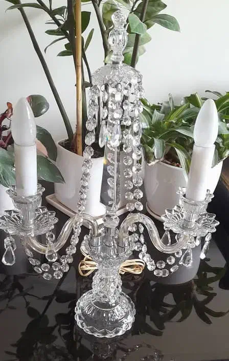 شمعدان کریستال قدیمی چکسلاولکی|لوستر و چراغ آویز|تهران, سلیمانی|دیوار