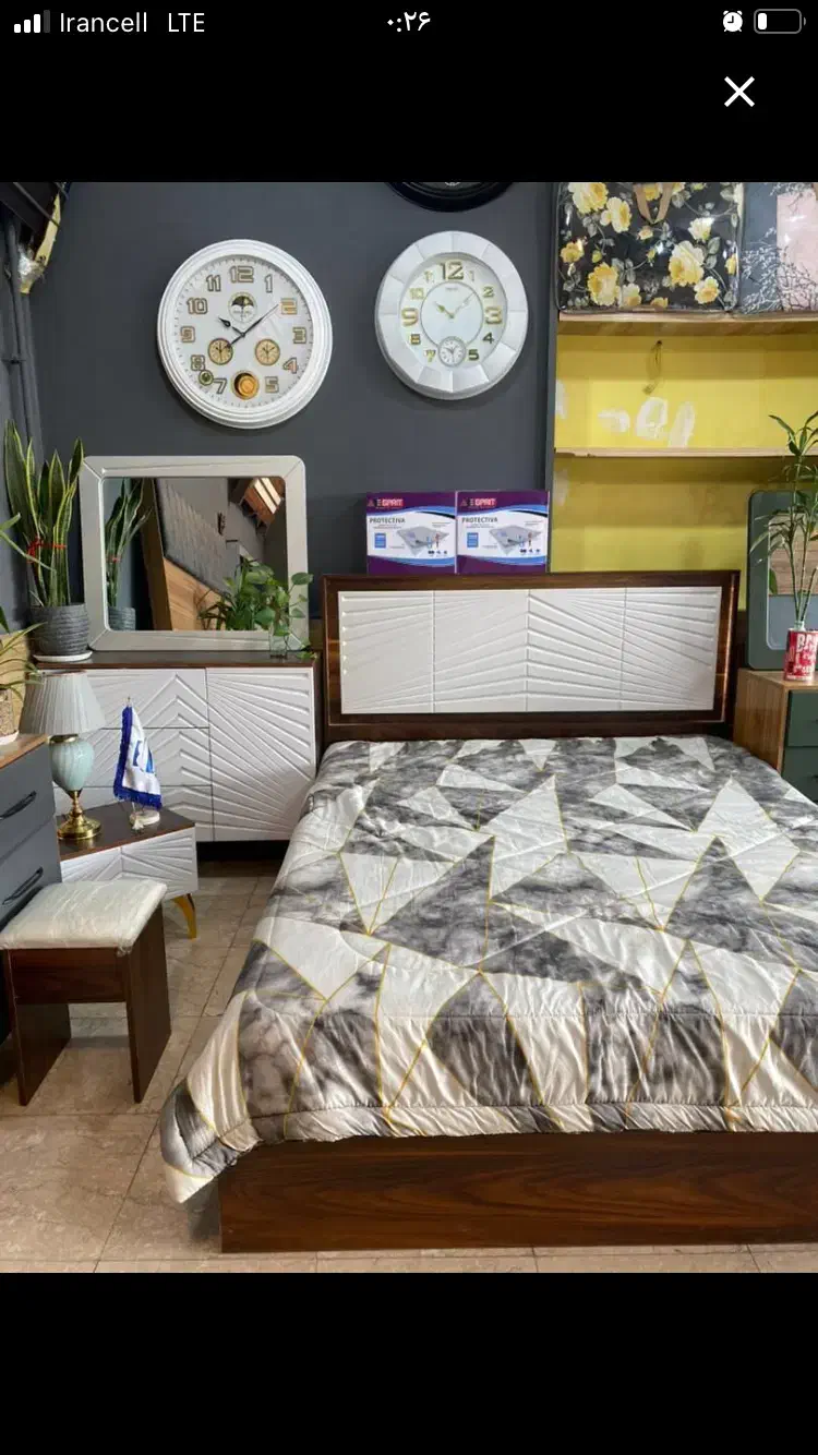 تخت خواب+سرویس خواب آروا|تخت و سرویس خواب|مشکیندشت, |دیوار