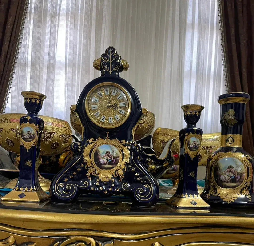 ظروف سرمه ای طلاکوب|ظروف سرو و پذیرایی|اهواز, امانیه|دیوار