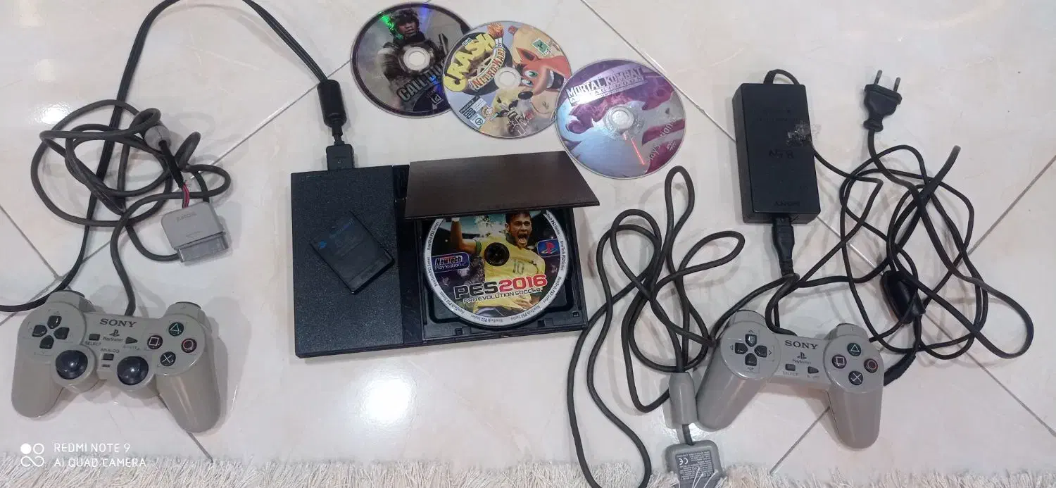 پلی استیشن 2 دو دسته با تمام لوازم|کنسول، بازی ویدئویی و آنلاین|تهران, آهنگ|دیوار