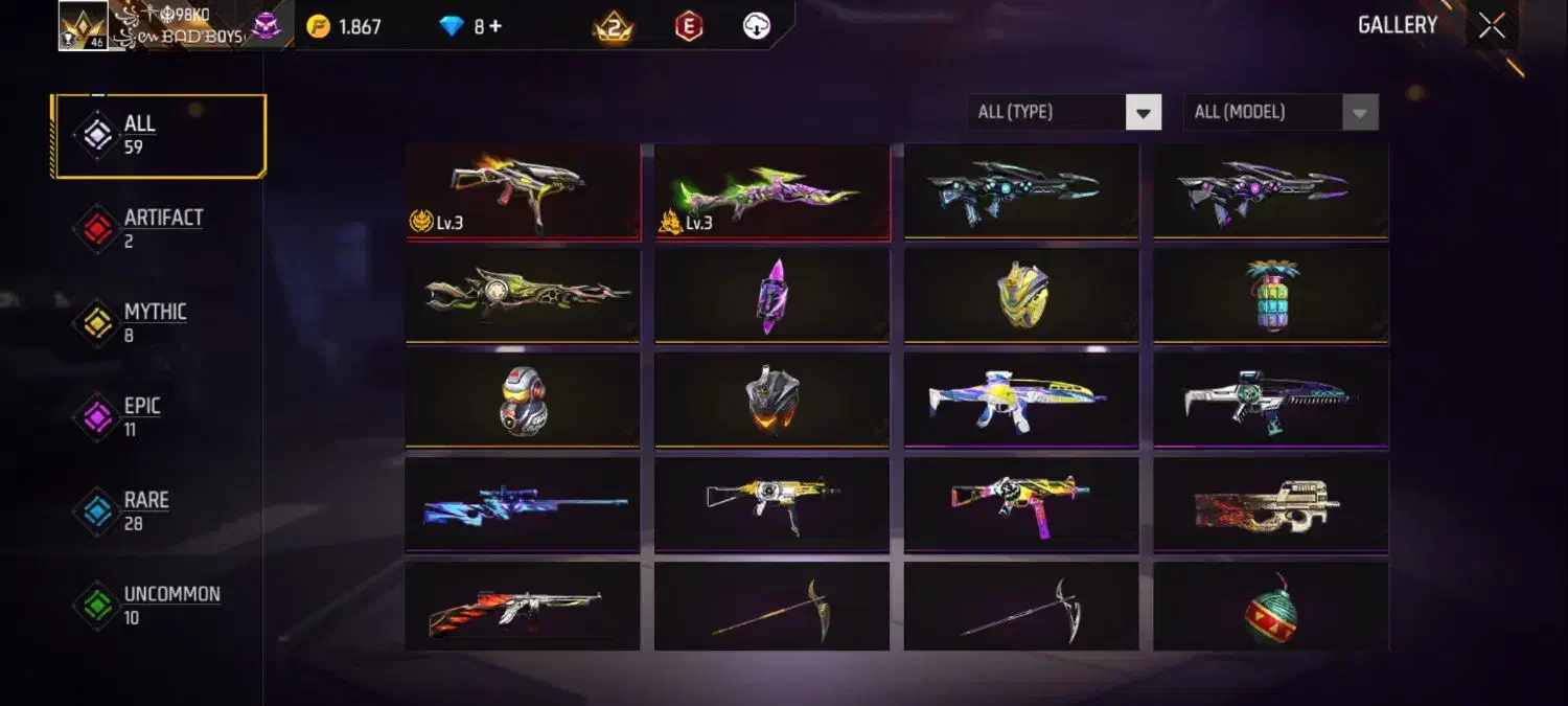 اکانت فری فایر|کنسول، بازی ویدئویی و آنلاین|زرین آباد, |دیوار