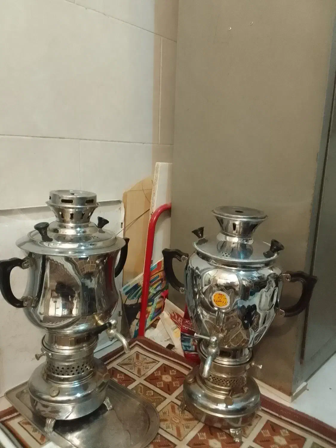 سماور نفتی برنجی قدیمی (با نفت )|سماور، چای‌ساز، قهوه‌ساز|مشهد, رضاشهر|دیوار