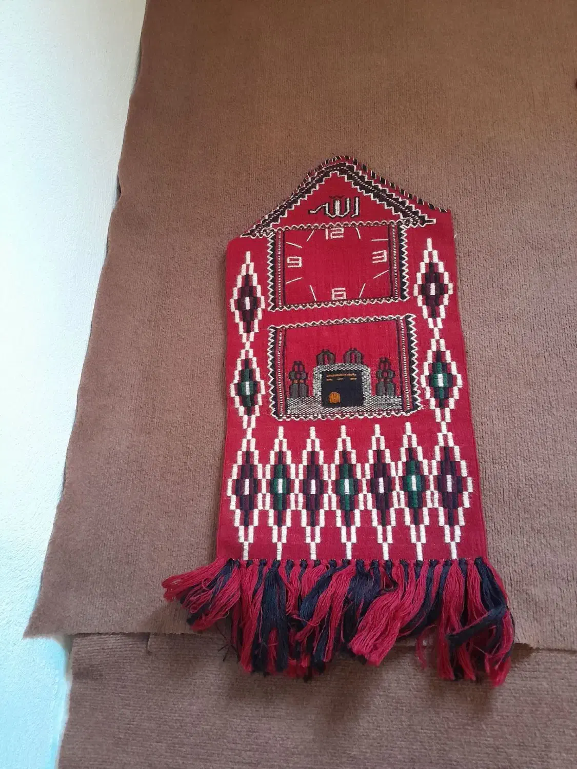 قالی سنتی ساعت ترکمنی|ساعت دیواری و تزئینی|گمیشان, |دیوار