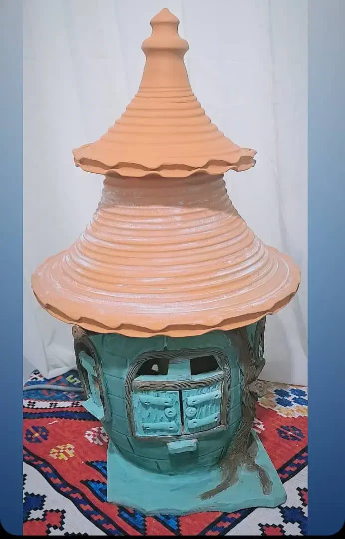 آباژور طرح کلبه|چراغ خواب و آباژور|رشت, نامجو|دیوار