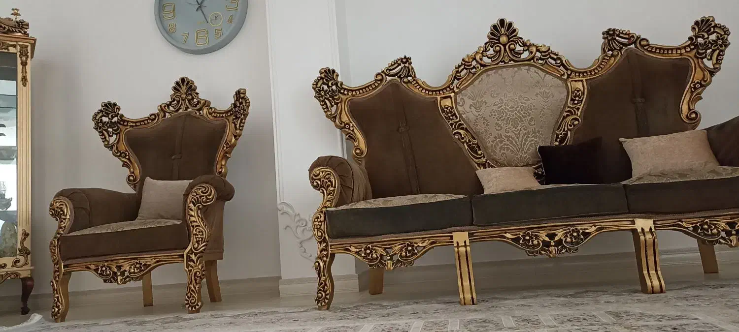 مبل ۹نفره سلطنتی|مبلمان خانگی و میز عسلی|میاندوآب, |دیوار