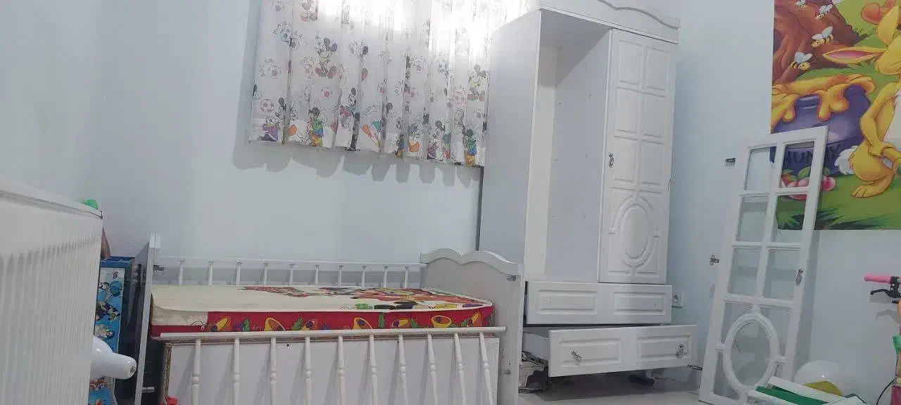 تخت کودک گهواره کمد و تشک|تخت و سرویس خواب|مشهد, حجاب (شهرک غرب)|دیوار