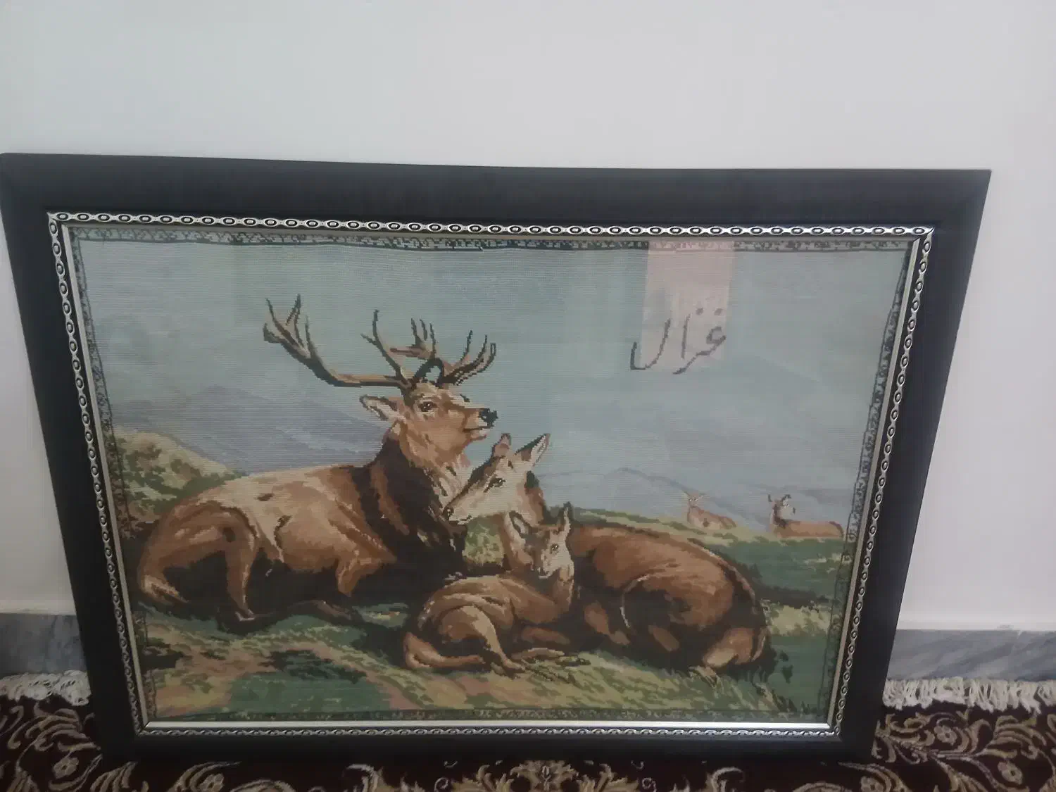 اینه با قاب چوب و قاب آهو|آینه|دورود, |دیوار