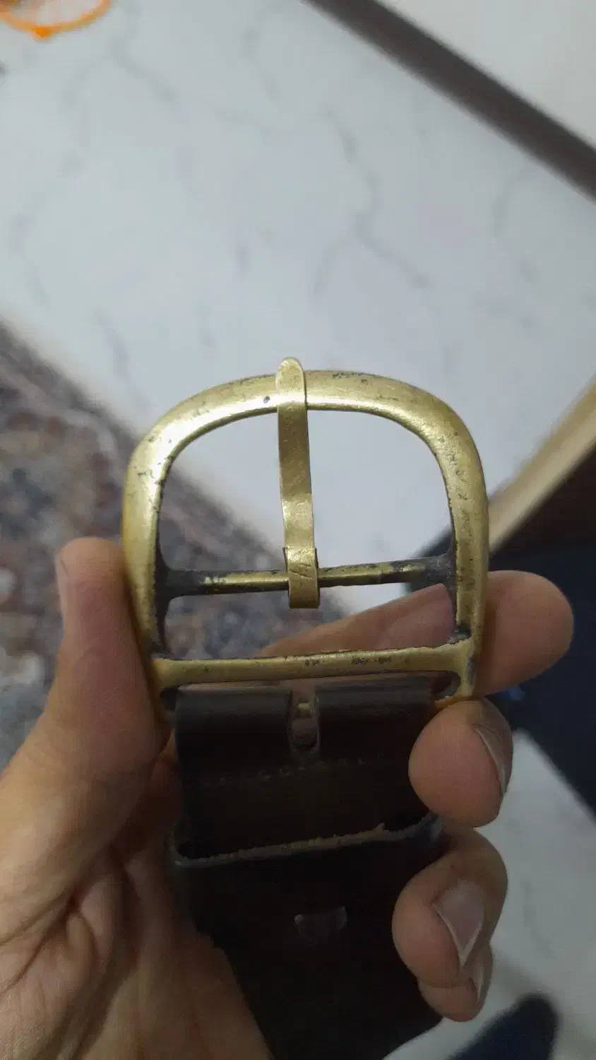 کمربند سگک برنجی قدیمی کمیاب|کیف، کفش، کمربند|شهرکرد, |دیوار