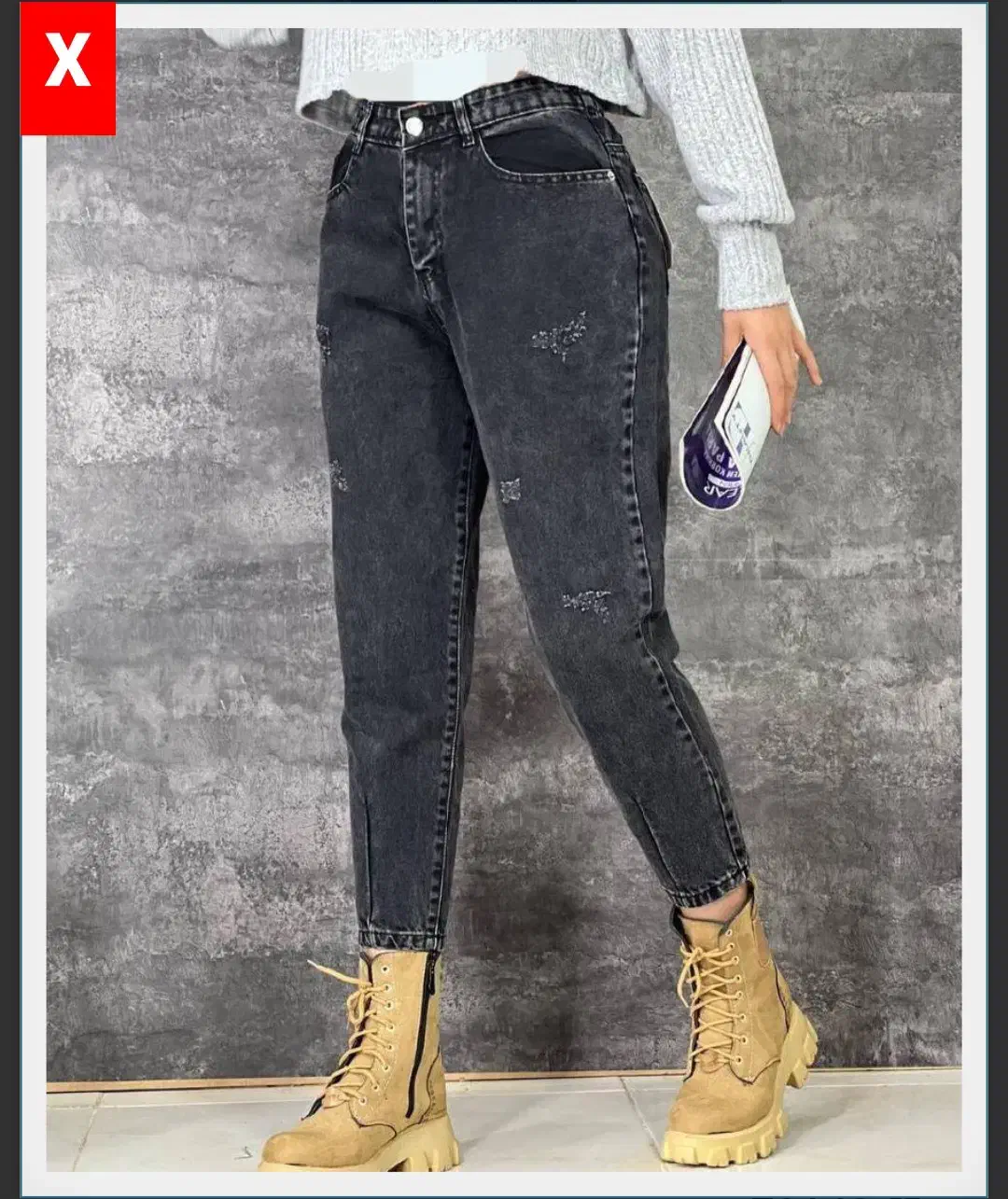 شلوار مام استایل جین ترک اعلا ضخیم سایز۴۲|لباس|کرمانشاه, |دیوار