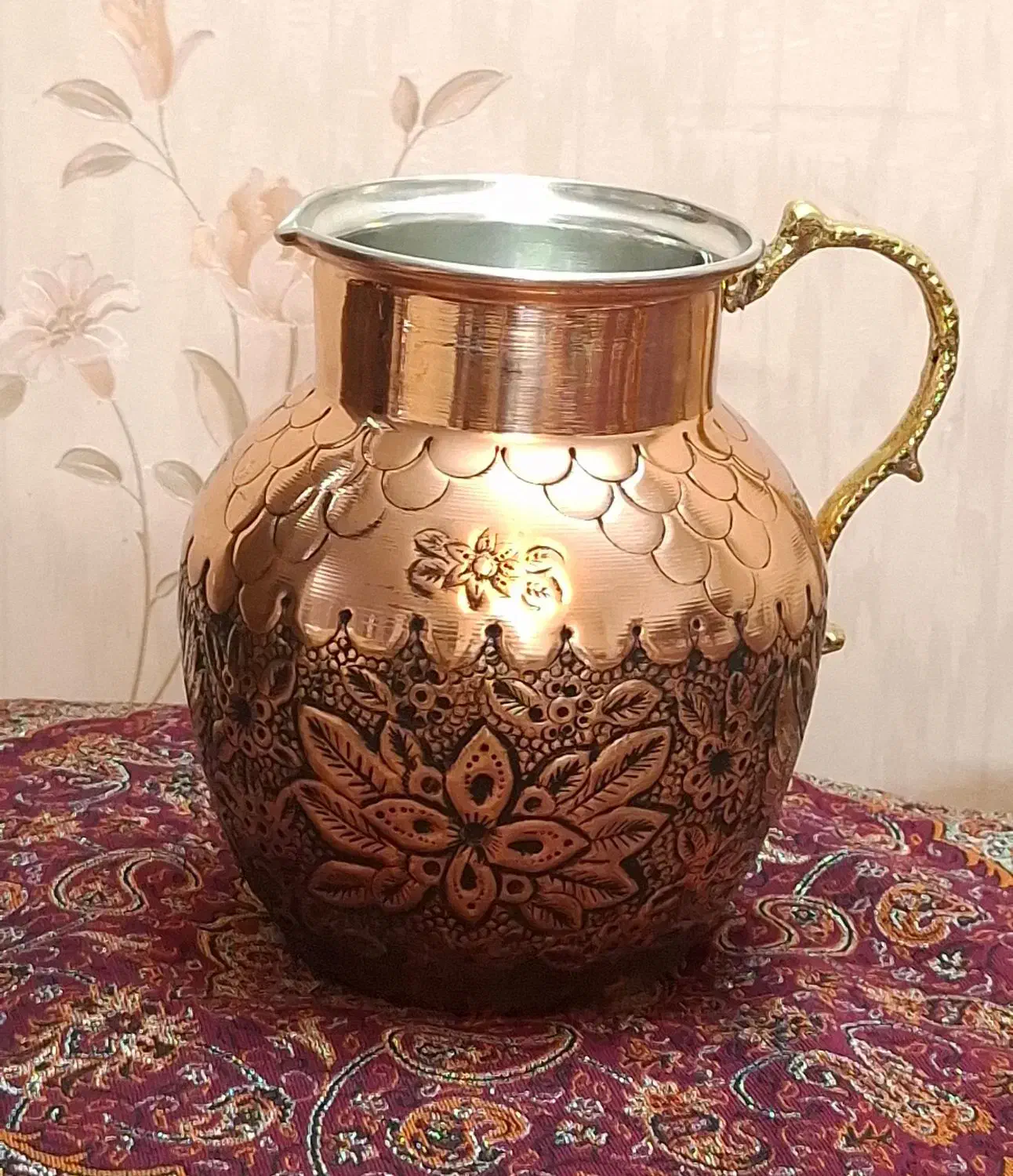 ظروف مسی پذیرایی|صنایع دستی و سایر لوازم تزئینی|قم, سرحوض|دیوار