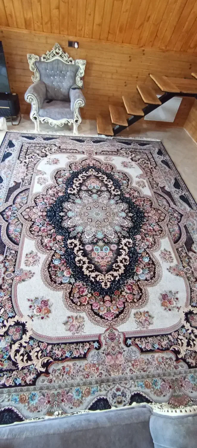 فرش بهشت سرمه ای 1200 شانه ۱۲ متری ۱۱ میلیون|فرش|ماسال, |دیوار