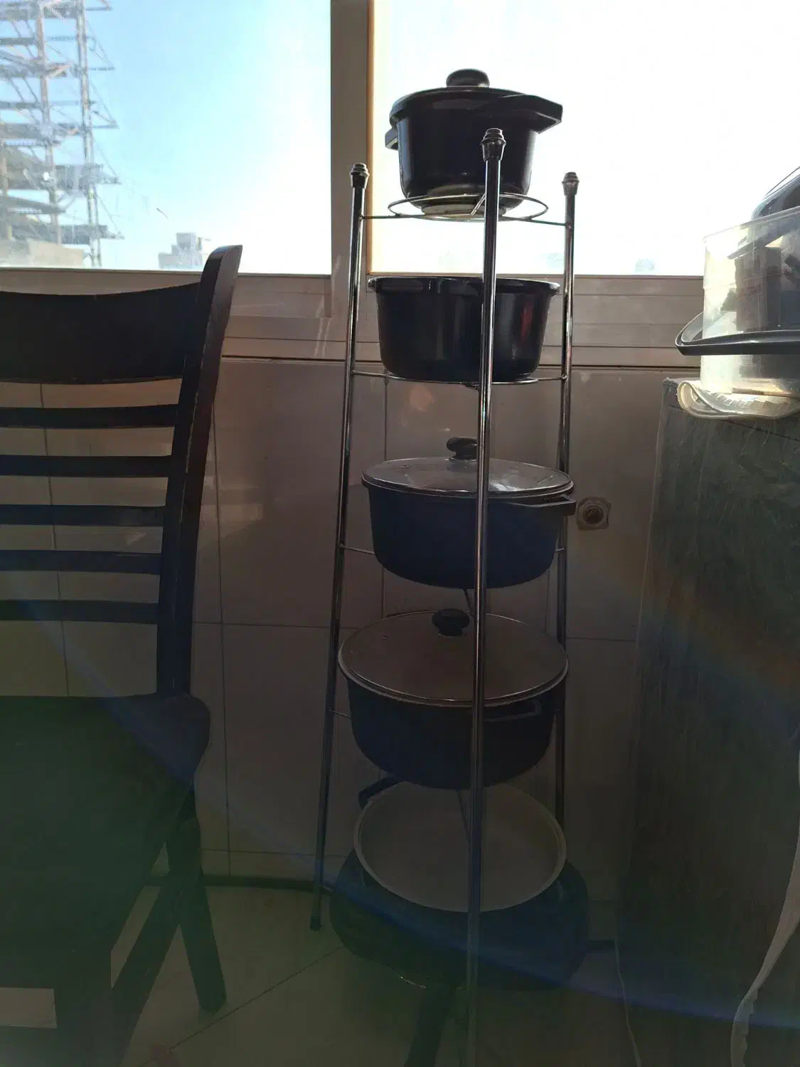 پایه قابلمه استیل جنس خوب زیر قیمت بازار|آب‌چکان و نظم‌دهنده ظروف|مشهد, سید رضی|دیوار