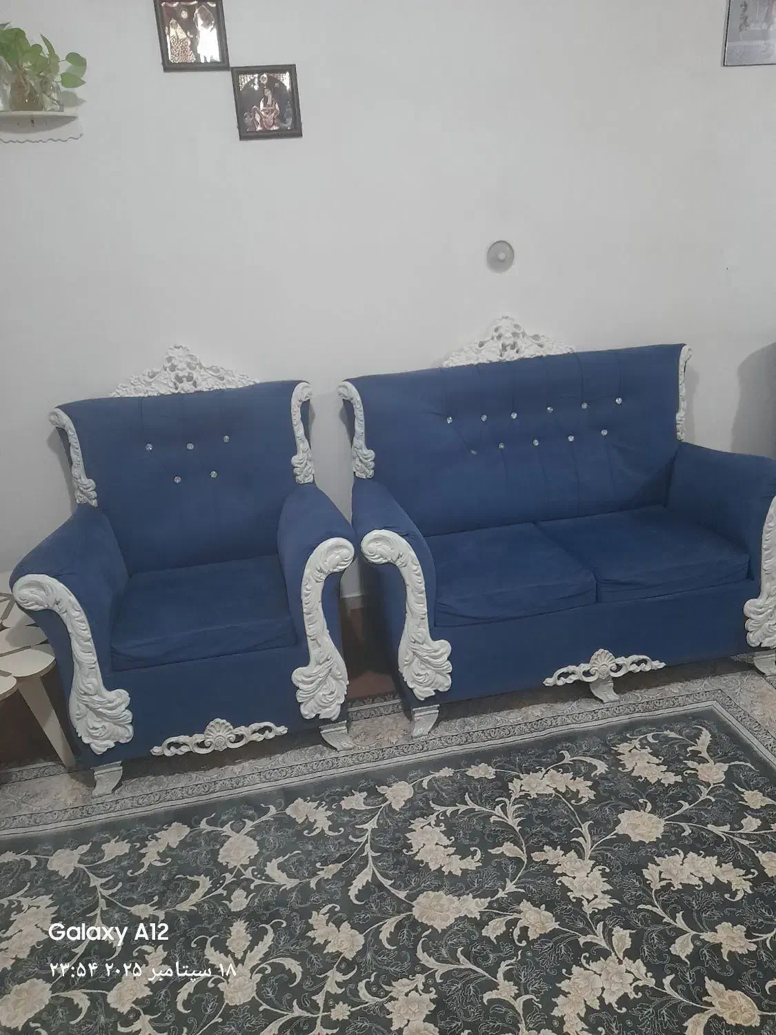 مبل ۷نفره سلطنتی سالم تخفیف ویژه فروش فوری|مبلمان خانگی و میز عسلی|همدان, |دیوار