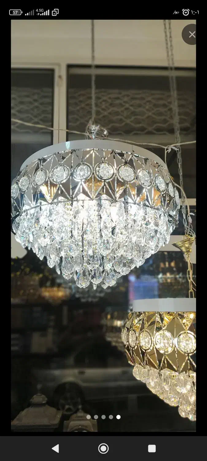 لوستر های کریستالی جدید زیر قیمت بازار|لوستر و چراغ آویز|اهر, |دیوار