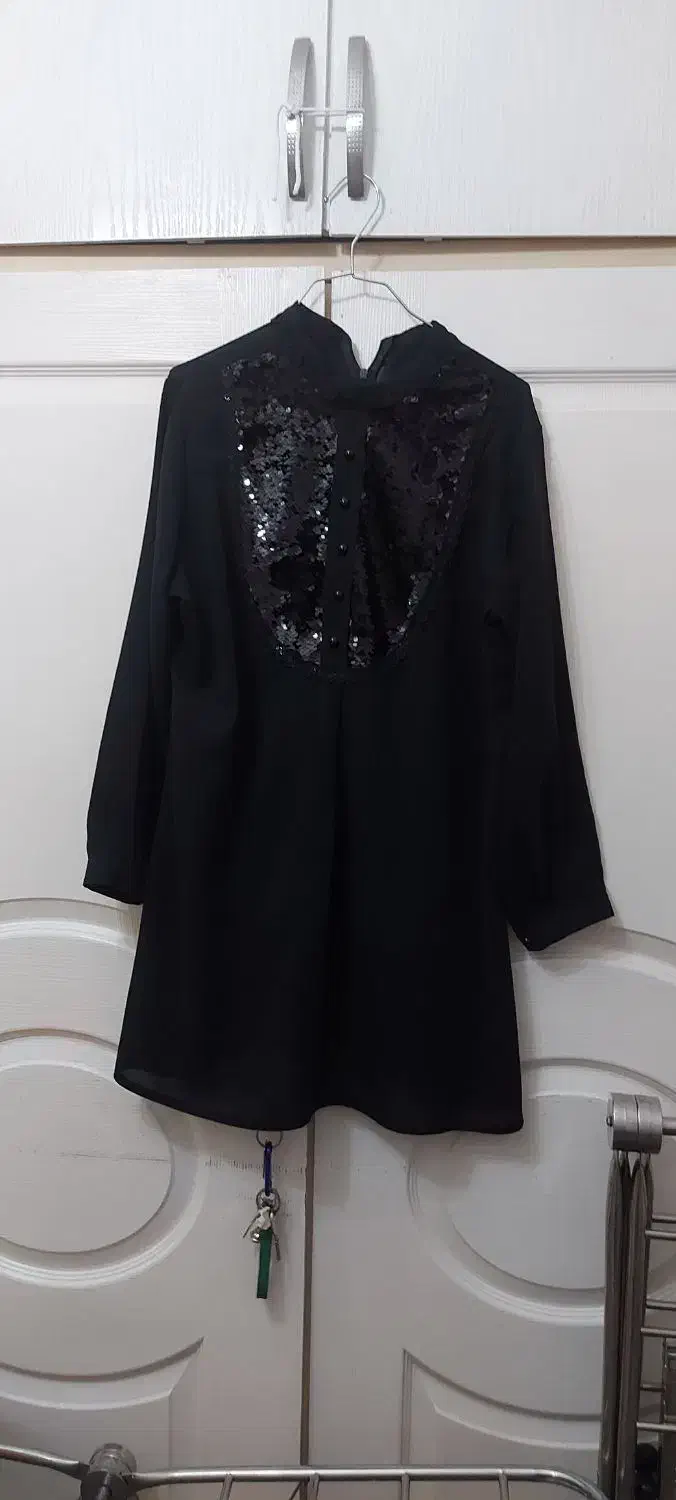 لباس مجلسی مشکی کوتاه|لباس|تهران, بلورسازی|دیوار