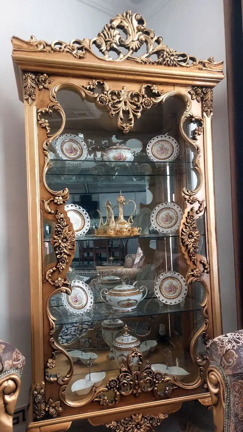 بوفه سلطنتی چوب راش|بوفه، ویترین، کنسول|گیلان غرب, |دیوار