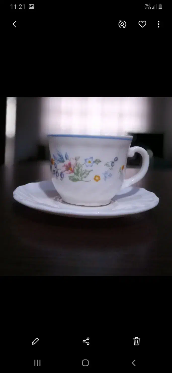 فنجان نعلبکی ویکتوریا فرانسه|ظروف سرو و پذیرایی|رشت, بازار|دیوار