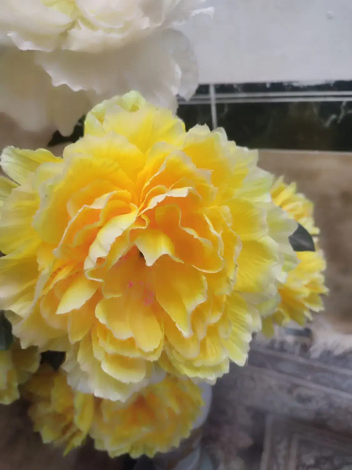 گل مصنوعی 3شاخه بزرگ همراه گلدان|گل مصنوعی|جوانرود, |دیوار